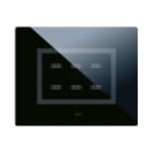 AVE - Placca Touch Vetro. S44 colore nero assoluto 6 comandi. 3 Mod. 44PVTC16NAL