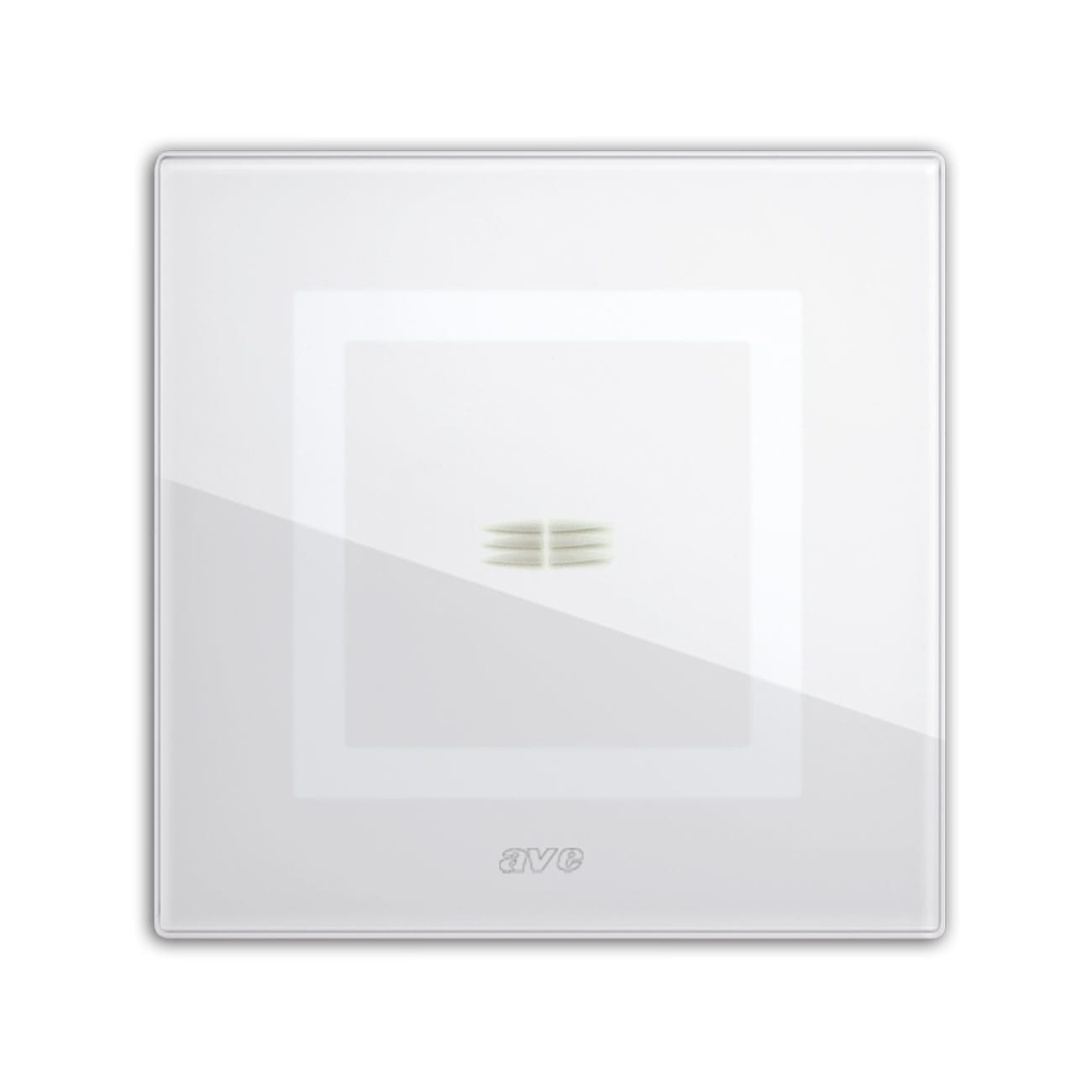 AVE - Placca Touch Vetro. S44 colore bianco 1 comandi. 2 Mod. 44PVTC21BL