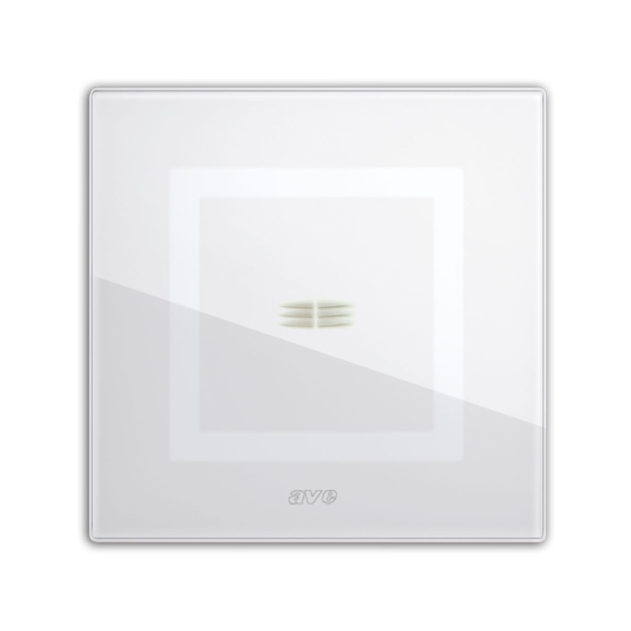 AVE - Placca Touch Vetro. S44 colore bianco 1 comandi. 2 Mod. 44PVTC21BL