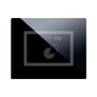AVE - Placca touch gestione alberghiera  Vetro nero assoluto lucido  3 moduli  Personalizzabile 44PVTC3GA-NAL