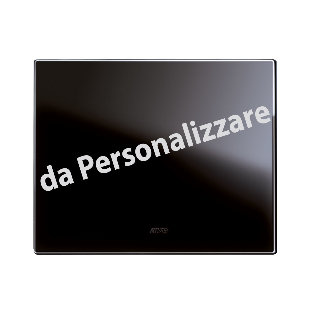 AVE - Placca Touch Vetro. S44 personalizzabile colore nero 3 comandi. 3 Mod. 44PVTC3NAL/XX