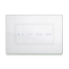 AVE - Placca Touch Vetro. S44 colore bianco 4 comandi. 4 Mod. 44PVTC4BL
