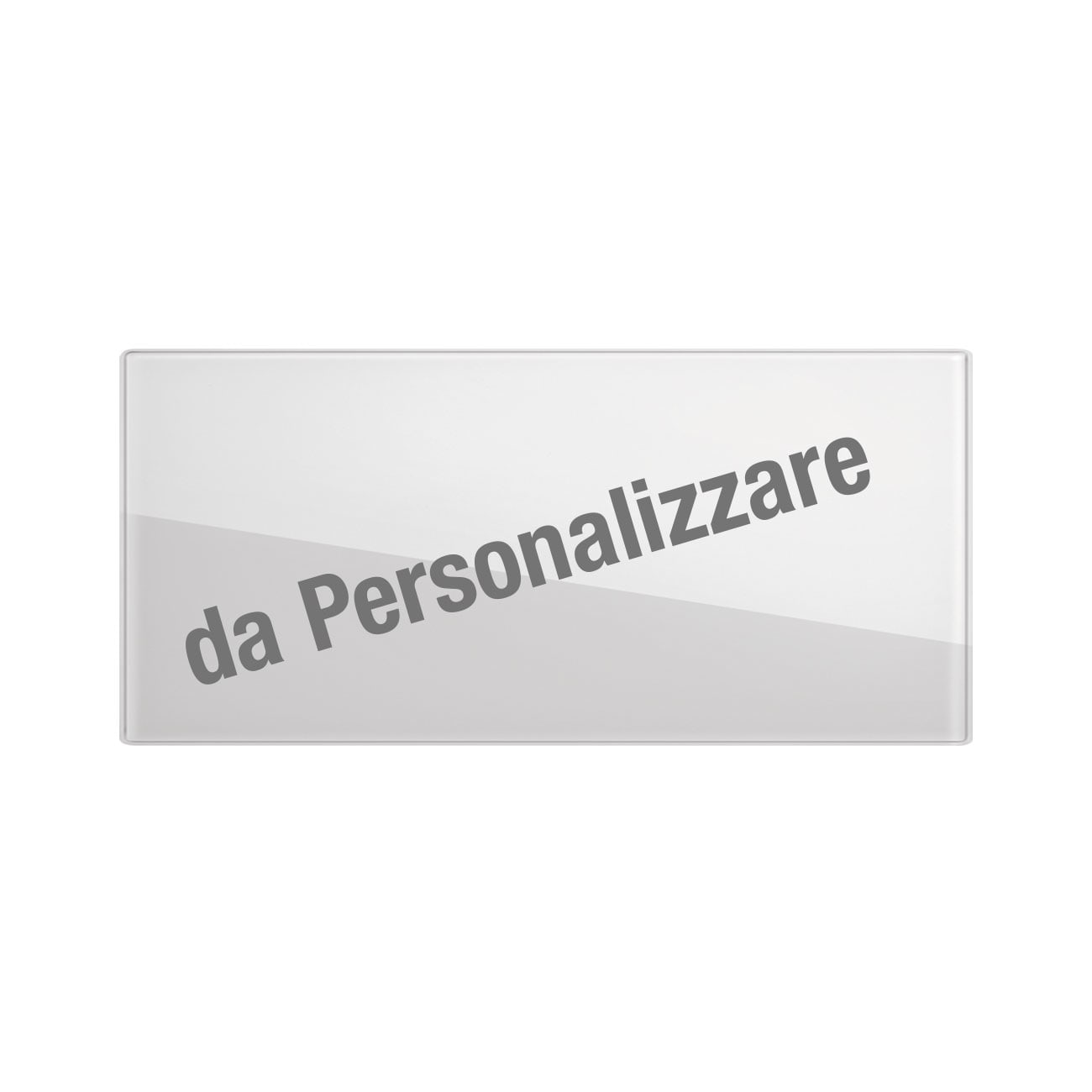 AVE - Placca Touch Vetro. S44 personalizzabile colore bianco 4 comandi. 4 Mod. 44PVTC4BL/XX