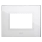 AVE - Placca Touch Vetro. S44 per segnalaziome colore bianco. 3 Mod. 44PVTC76BL