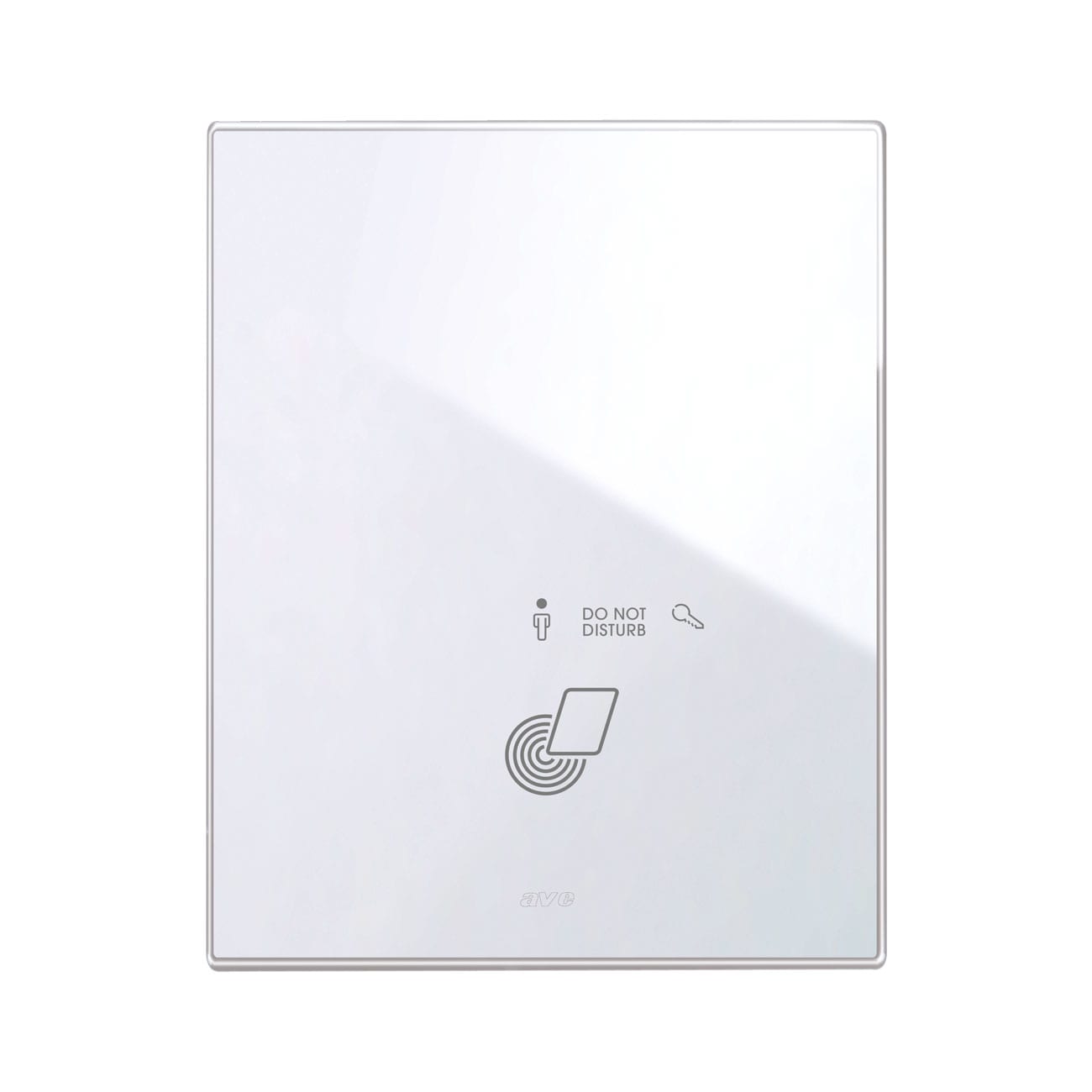 AVE - Placca touch gestione alberghiera Vetro bianco lucido 3+3 moduli Personalizzabile 44PVTC76GA-BL