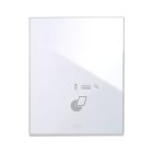AVE - Placca touch gestione alberghiera Vetro bianco lucido 3+3 moduli Personalizzabile 44PVTC76GA-BL
