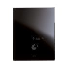AVE - Placca touch gestione alberghiera Vetro nero assoluto lucido 3+3 moduli Personalizzabile 44PVTC76GA-NAL