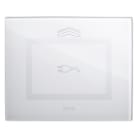 AVE - simbolo spina colore grigio 3 mod placca touch vetro s44 bianco spina 3m 44PVTCS3BL