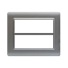 AVE - Placca tecnopolimero. S44 colore argento opaco (6+6) Mod. 44PY012AO