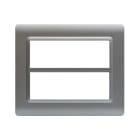 AVE - Placca tecnopolimero. S44 colore argento opaco  (6+6) Mod. 44PY012AO