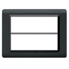 AVE - Placca tecnopolimero. S44 colore grigio scuro  (6+6) Mod. 44PY012GSL