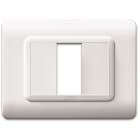 AVE - Placca tecnopolimero. S44 colore bianco  1 Mod. 44PY01B