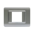 AVE - Placca tecnopolimero. S44 colore argento opaco  2 Mod. 44PY02AO
