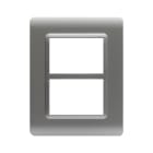 AVE - Placca tecnopolimero. S44 colore argento opaco 6 (3+3) Mod. 44PY033AO