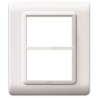 AVE - Placca tecnopolimero. S44 colore bianco ral 9010  6 (3+3) Mod. 44PY033B
