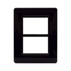 AVE - Placca tecnopolimero. S44 colore grigio scuro lucido (colore life touch) 6 (3+3) Mod. 44PY033GSL