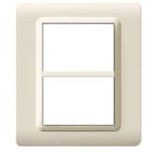 AVE - Placca tecnopolimero. S44 colore sabbia ral 1013  6 (3+3) Mod. 44PY033SA