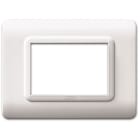 AVE - Placca tecnopolimero. S44 colore bianco  3 Mod. 44PY03B