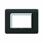 AVE - Placca tecnopolimero. S44 colore grigio Tekla. cornice  3 Mod. 44PY03GTKC