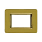 AVE - Placca tecnopolimero. S44 colore ottone lucido  3 Mod. 44PY03OT