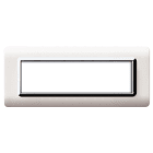AVE - Placca tecnopolimero. S44 colore bianco. cornicetta  7 Mod. 44PY07BLC