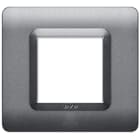 AVE - Placca tecnopolimero. S44 colore argento opaco  2 Mod. 44PY32AO