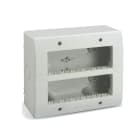 AVE - Contenitore autoportante IP40. S44 colore RAL 7035 per minicanali  12(6+6) Mod. 44Q12V