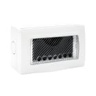 AVE - Contenitore autoportante stagno IP55 RAL 9010 per tubo  sportello con membrana cedibile  4 Mod. 44ST04B