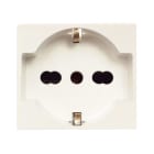 AVE - Presa schuko bipasso Blanc S45 colore RAL 1013.  2P+T 10/16A  colore RAL 1013  2 Mod. 45990/15TS