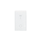 AVE - Interruttore con gemma. Banquise S45. colore RAL 9016. 2P 16AX illuminabile  finitura lucida  1 Mod. 45B10L