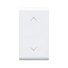 AVE - Commutatore a pulsante Banquise S45 colore RAL 9016. con frecce 2P 10A. a tre posizioni  1 Mod. 45B54