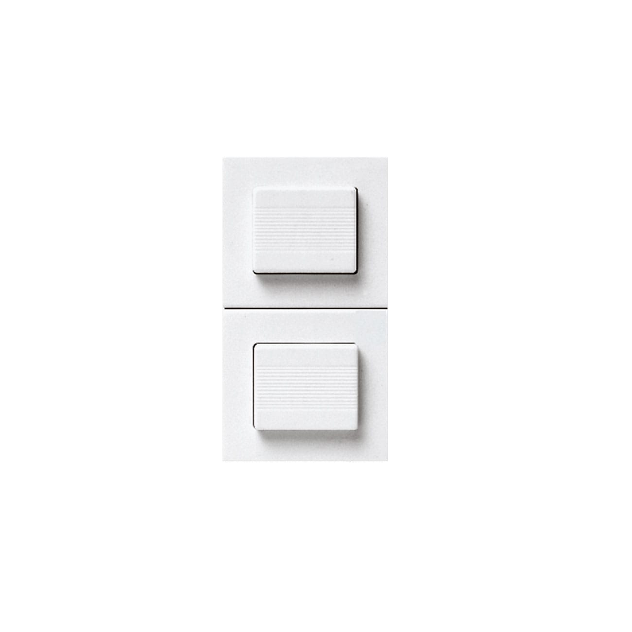 AVE - DOPPIO PULSANTE BANQUISE S45 COLORE RAL 9016. CON FRECCE DIREZIONALI 1P 10A 1 MOD. 45B56