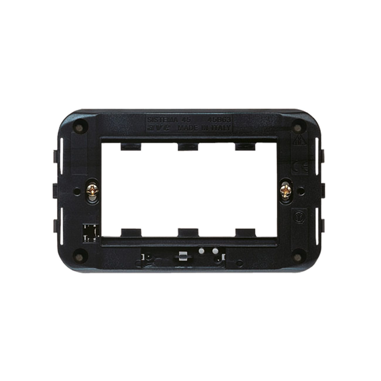 AVE - Supporto S45 3 moduli  per scatole rettangolari 45B63
