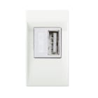 AVE - Caricatore USB. Banquise S45 colore bianco RAL 9016. 2A alimentazione 230V finitura lucida 1 Mod. 45B82USB2A
