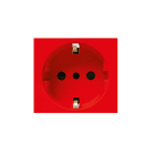 AVE - Presa schuko Banquise S45. 2P+T 16A  colore rosso  2 Mod. 45B90TSR