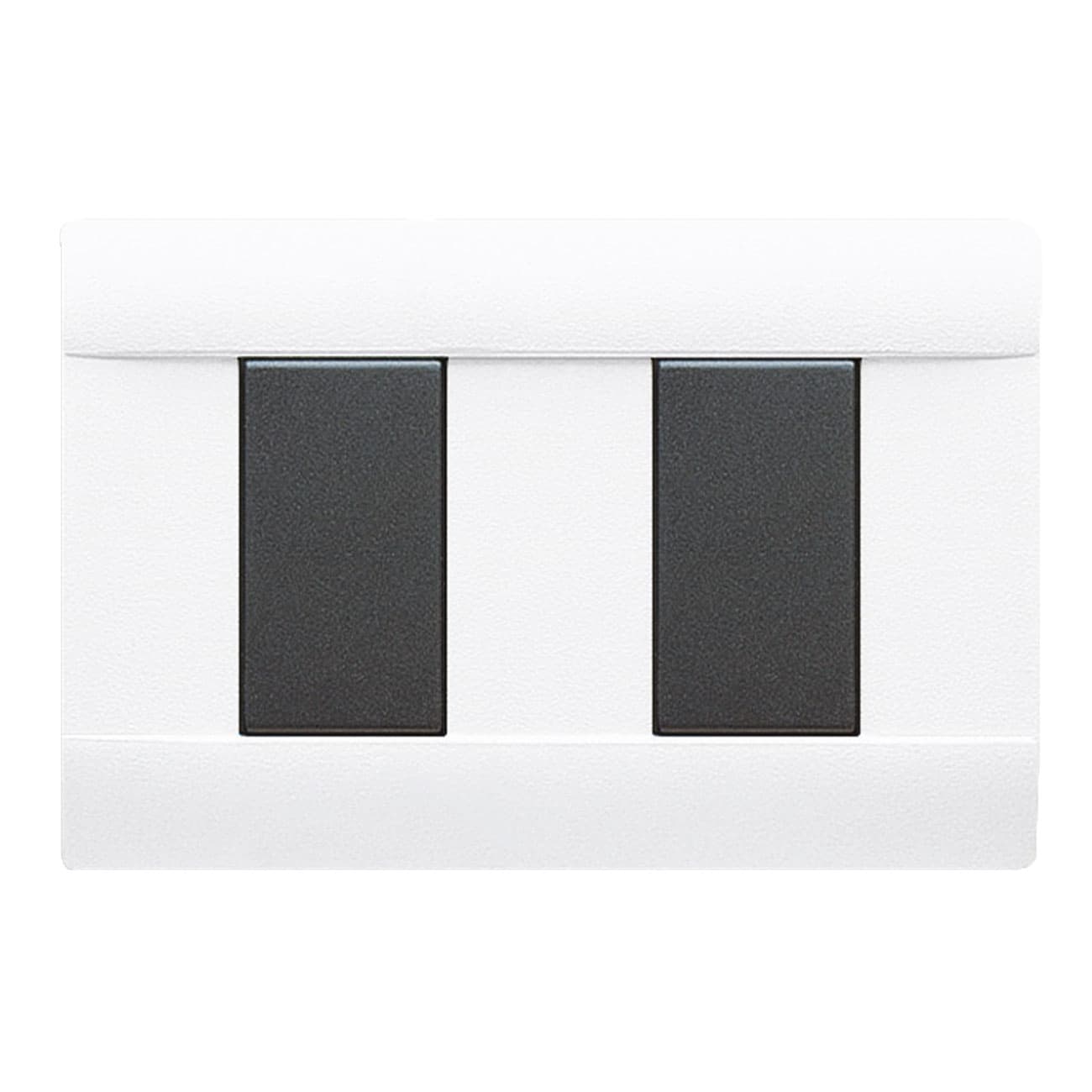 AVE - Placca lucida in tecnopolimero colore bianco banquise 2 Mod. separati 45P002BG
