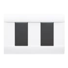 AVE - Placca lucida in tecnopolimero colore bianco banquise 2 Mod. separati 45P002BG