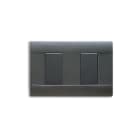 AVE - Placca sabbiata in tecnopolimero colore grigio noir 2 Mod. separati 45P002GN
