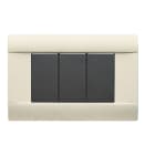 AVE - Placca Ral S45. in tecnopolimero sabbiata ral 45" colore bianco blanc 3 Mod" 45P03BP