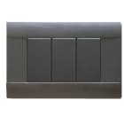 AVE - Placca Ral S45. sabbiata in tecnopolimero colore grigio noir 3 Mod. 45P03GN