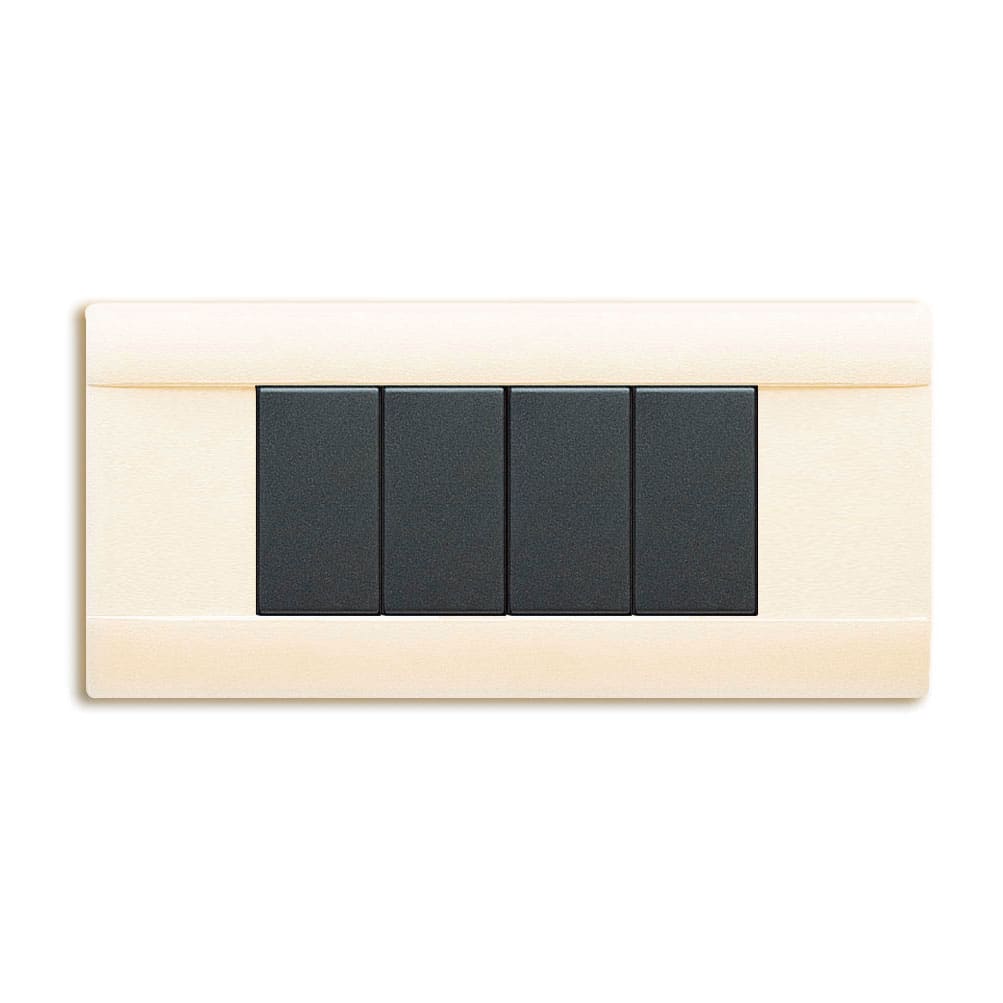 AVE - Placca Ral S45. sabbiata in tecnopolimero colore bianco blanc 6 Mod. 45P06BP