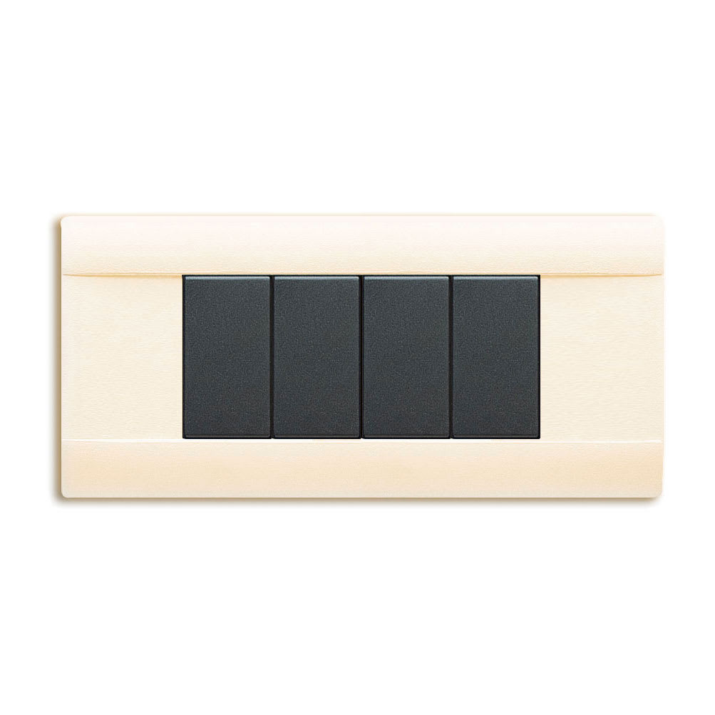 AVE - Placca Ral S45. sabbiata in tecnopolimero colore bianco blanc 6 Mod. 45P06BP