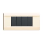 AVE - Placca Ral S45. sabbiata in tecnopolimero colore bianco blanc 6 Mod. 45P06BP