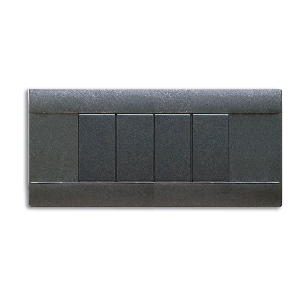 AVE - Placca Ral S45. sabbiata in tecnopolimero colore grigio noir 6 Mod. 45P06GN