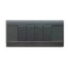 AVE - Placca Ral S45. sabbiata in tecnopolimero colore grigio noir 6 Mod. 45P06GN