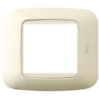 AVE - Placca Yes S45. singola per scatola tonda o quadrata colore bianco blanc con cornice colore bianco blanc 2 Mod. 45P22BP