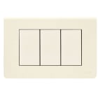 AVE - Placca in tecnopolimero colore bianco blanc 3 Mod. 45P63