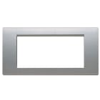 AVE - Placca Zama S45. C2063:C2081 metallo antivivandalo" titanio colore titanio 3 Mod." 45P94AM