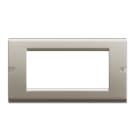 AVE - Placca Zama S45. metallo antivandalo" colore titanio 4 Mod." 45P94TIAV