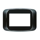 AVE - Placca in tecnopolimero color nero lucido 3 moduli 45PB03NL